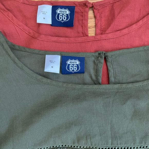 New without tags, Route 66 long sleeve shirts, Set of 2 (RED AND GREEN) Size MED - Picture 2 of 8